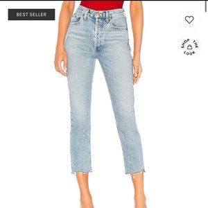 Agolde Riley High Rise Straight Crop